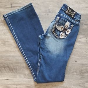 Cello Flare Slightly Distressed Jeans